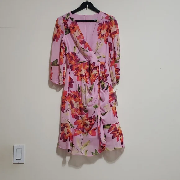 julia jordan pink dress JULIA JORDAN Elegant Fuchsia Pink Asymmetrical Dress Size 10